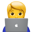 User with laptop